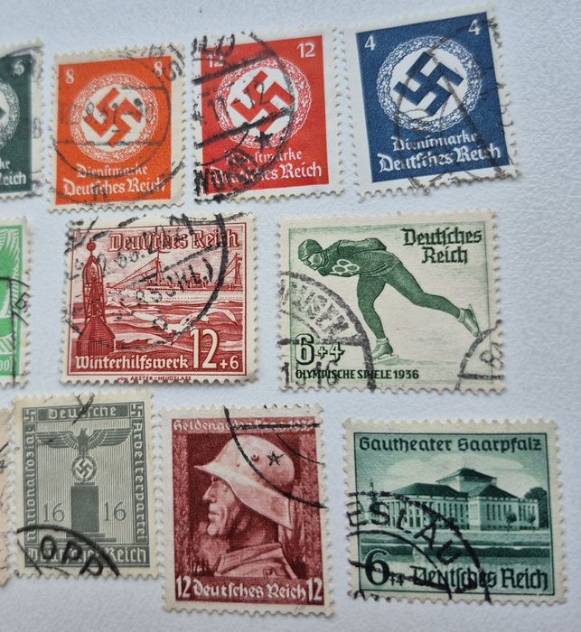 Поштові Марки 3 Рейх Гітлер Німеччина 14 шт.