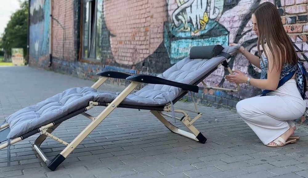 ‼️шезлонг пляжний шезлонг дачний крісло - шезлонг розкладний‼️Львів
