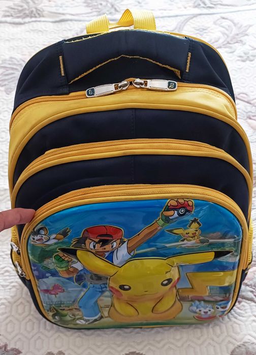 Mochila pokemon pikachu imagem 3d saliente