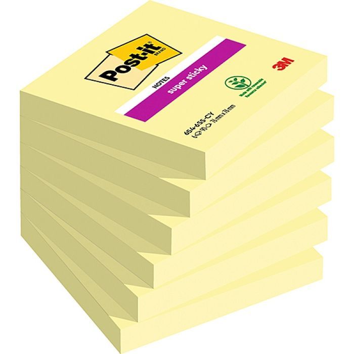Karteczki Samoprzylepne Super Sticky Żółte 76X76Mm 1X90Szt. Post-It Nowa Nieużywana