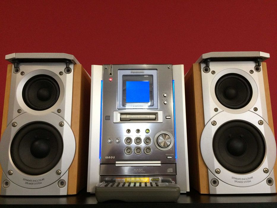 Panasonic SA-PM25 wieża RDS Bi-Amp subwoofer neony 2X50W stan BDB