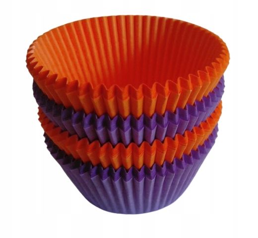 Papilotki Halloween 50X30Mm Pomarańczowo-Fioletowe 100Szt