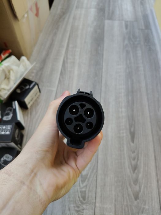 ЯКІСТЬ‼️Перехідник Type 1 - Type 2 7kw 32А адаптер авто з Європи тайп2 adapter переходник Тесла гбт