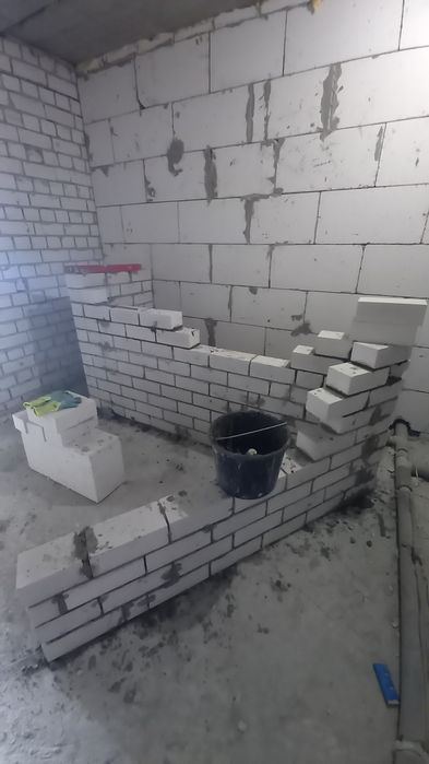 Кладка кирпича, газоблока, перегородки. Демонтаж