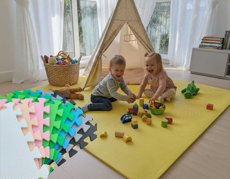 Mata dla dzieci puzzle 16szt piankowa do zabawy edukacyjna kącik zabaw