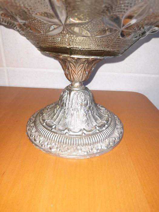 Fruteira vintage metal+vidro