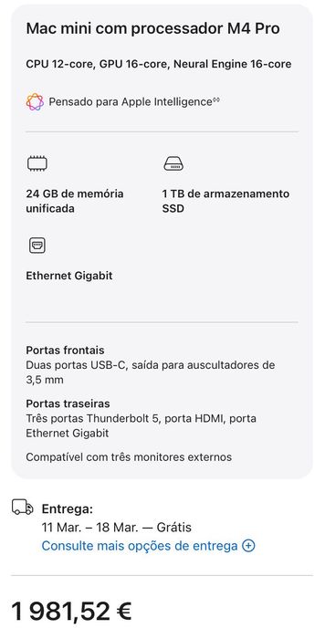 Mac mini | 2025 | M4 Pro | 24gb| 1tb