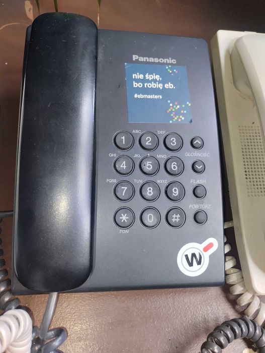 telefon przewodowy PANASONIC KX-TS500PDB rzadki okaz z lat 90 XX w.