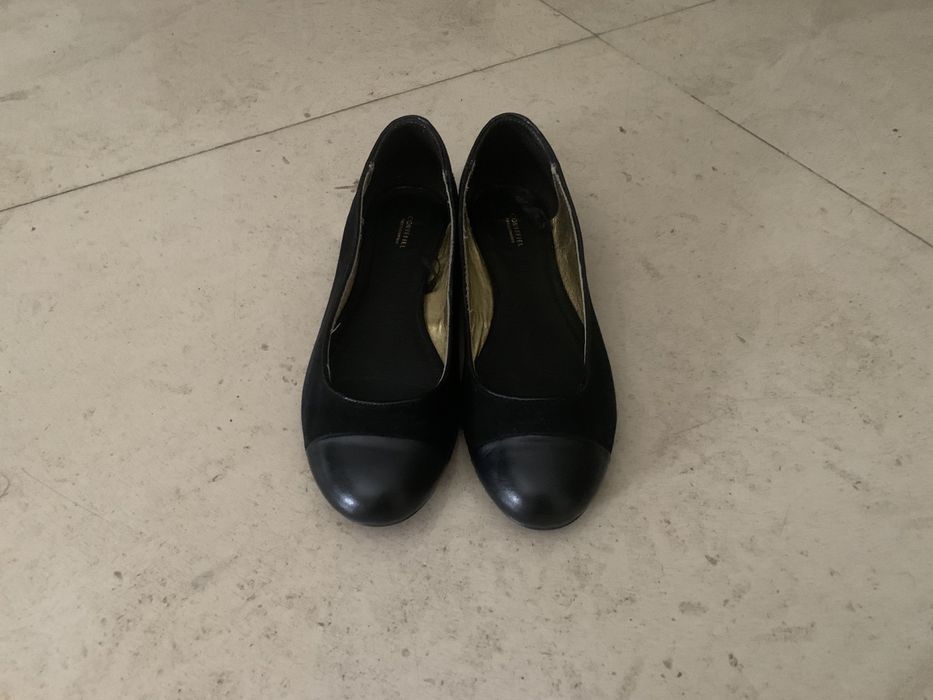 Sabrinas pretas de pele n 39 marca Cortefiel