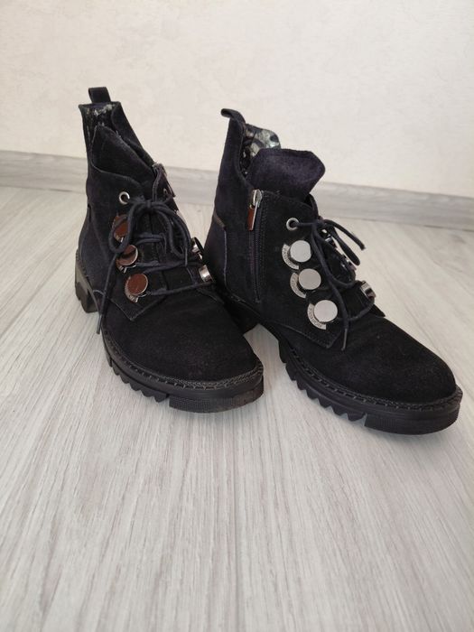 Ботинки зимові замшеві