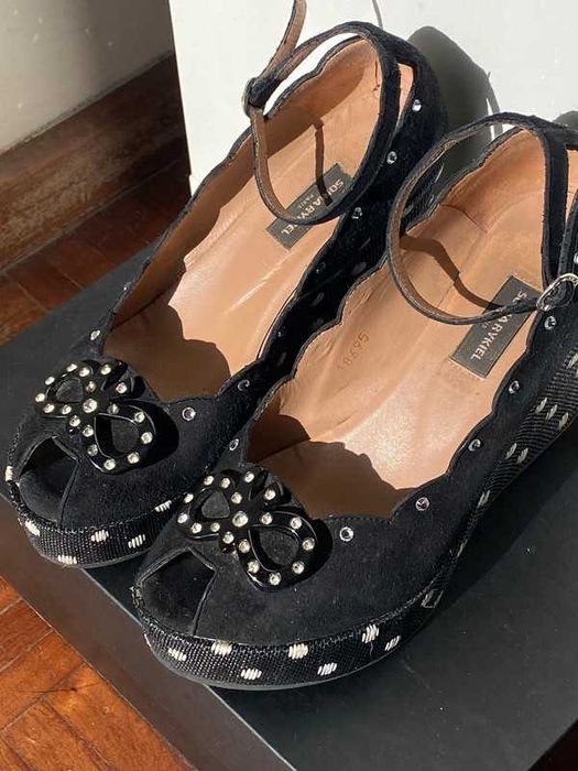 Sapatos de Salto com Laço e Bolinhas - Sonia Rykiel