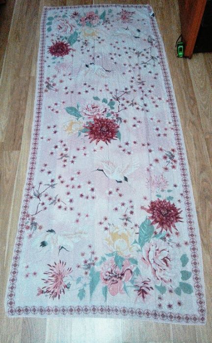 OVS Сакура Журавли Японский Мотив Большая Шаль палантин платок накидка