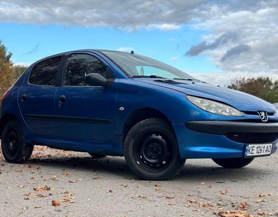 Peugeot 206 на полном ходу.