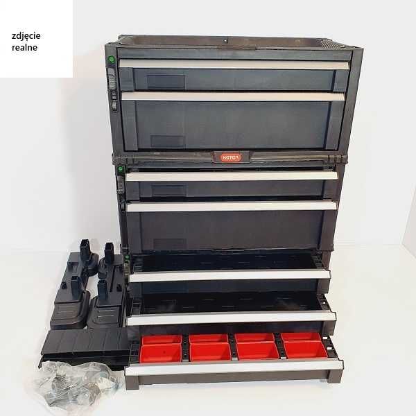 Wózek narzędziowy szafka gospodarcza organizer 7 szuflad 56x29x74cm