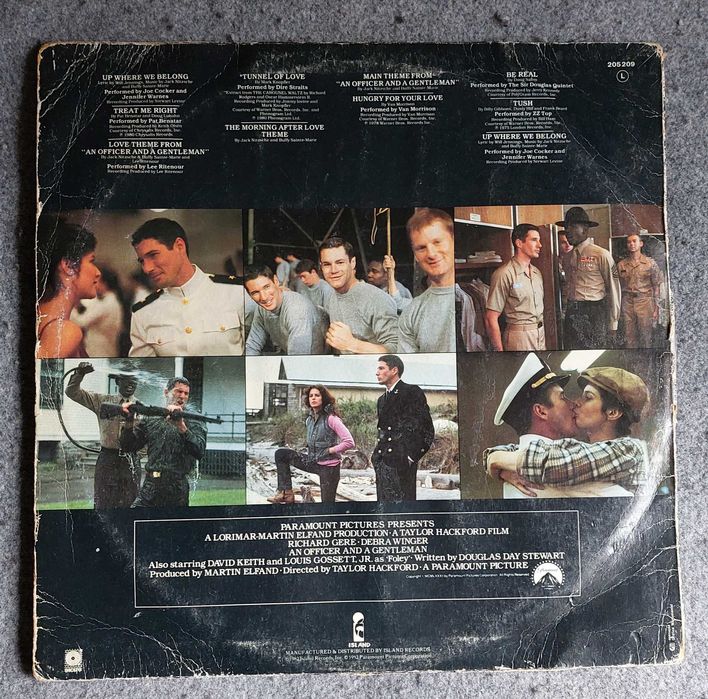 Vinil Banda Sonora Original do filme "Oficial e Cavalheiro"