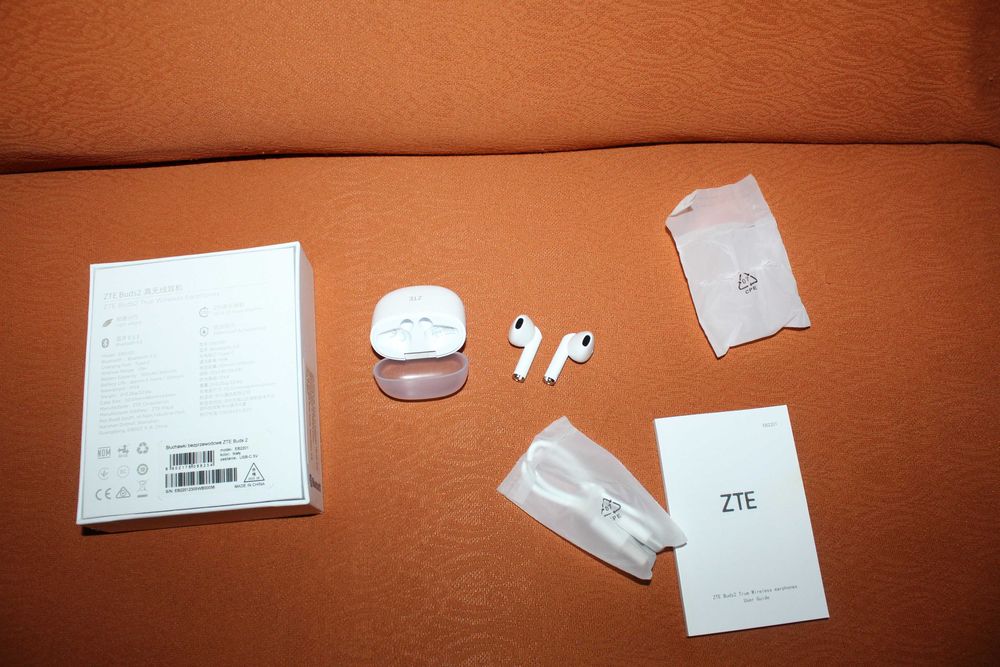 Douszne Słuchawki Bezprzewodowe ZTE Buds 2 białe