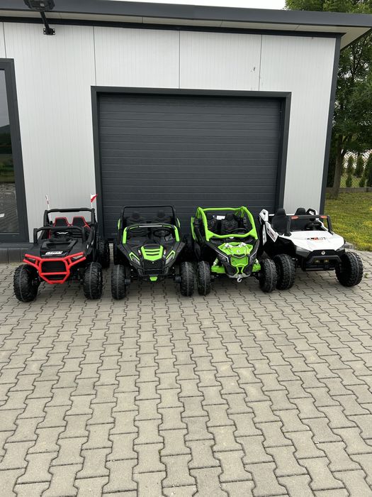 Auto na akumulator dwuosobowe 24V 4x200Watt Miękkie koła Skóra BUGGY