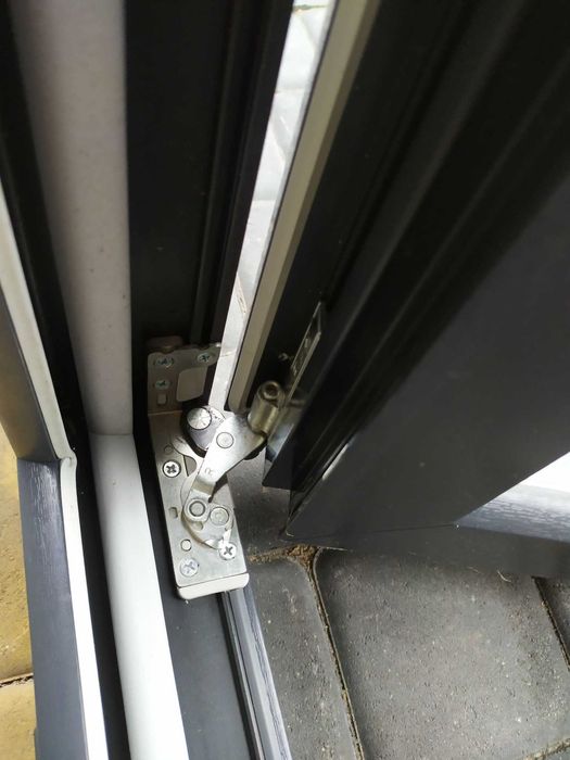 nowe okno drutex 160x80 trzyszybowe ,dwuskrzydłowe , antracyt , orzech