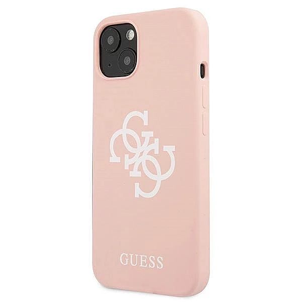 Etui Guess Silicone 4G Logo na iPhone 13 mini - różowe