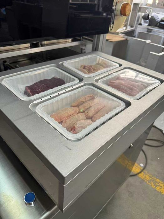 Запаювач лотків (трейсилер) з наповненням газом для м'яса, риби, сиру
