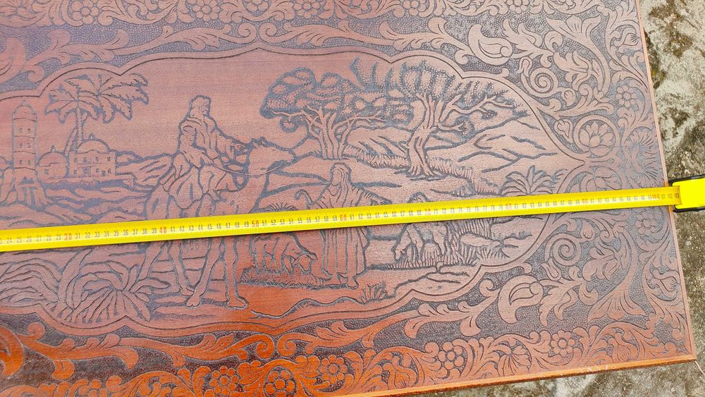 Arca Bau trabalhado em madeira maciça arrumação Baú