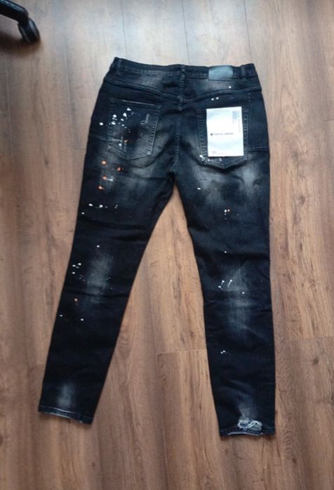 Slim fit purple jeansy