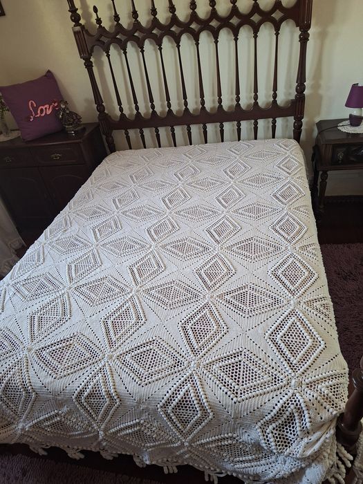 Colcha em croche 250 x 230cm