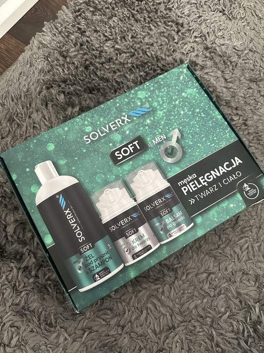 Solverx soft for men twarz i ciało zestaw męski prezentowy