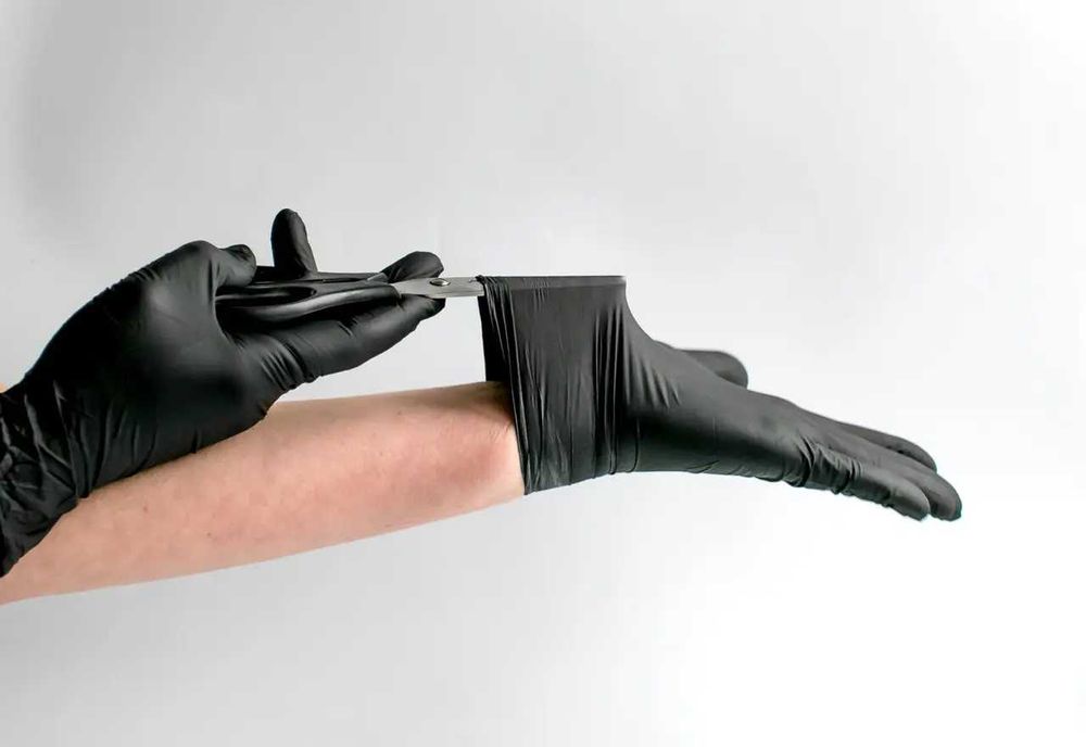 Рукавички нітрилові (щільні) Ceros Plus black XS/S/M/L/XL 100 шт 5.5 г