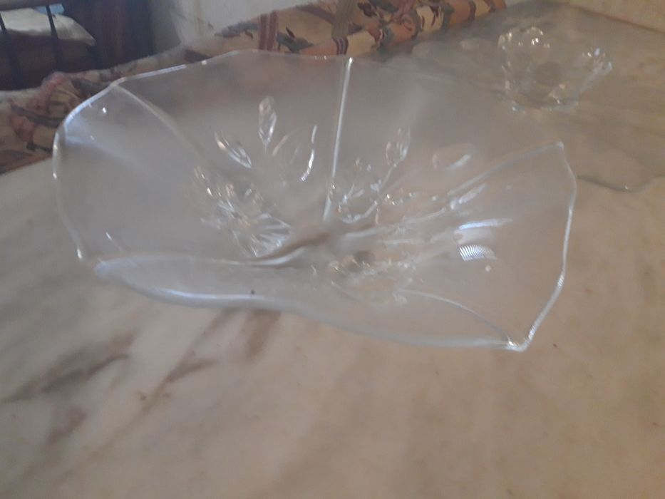 Conjunto de 2 Peças em Vidro Utilitárias/Decorativas