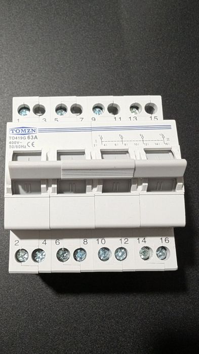 Перемикач введення резерву трьох фазний Tomzn  63A
