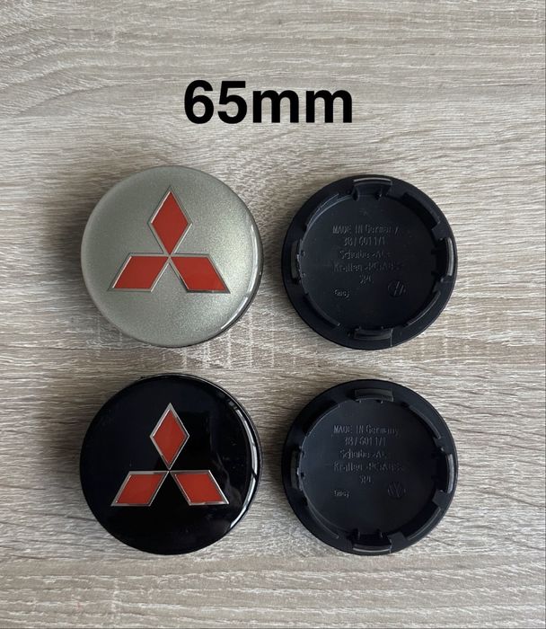 Conjunto 4 Centros Tampas Jantes Mitsubishi 56mm 60mm 65mm 68mm 75mm