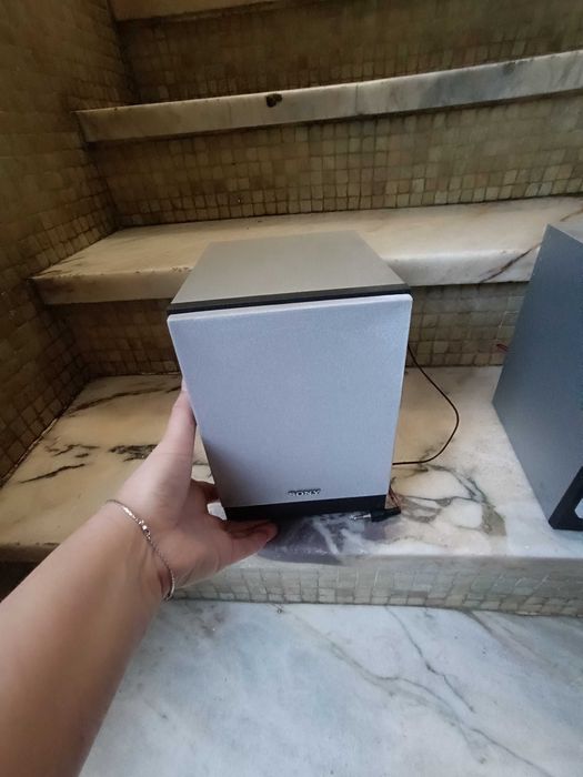 Colunas Sony cinzentas