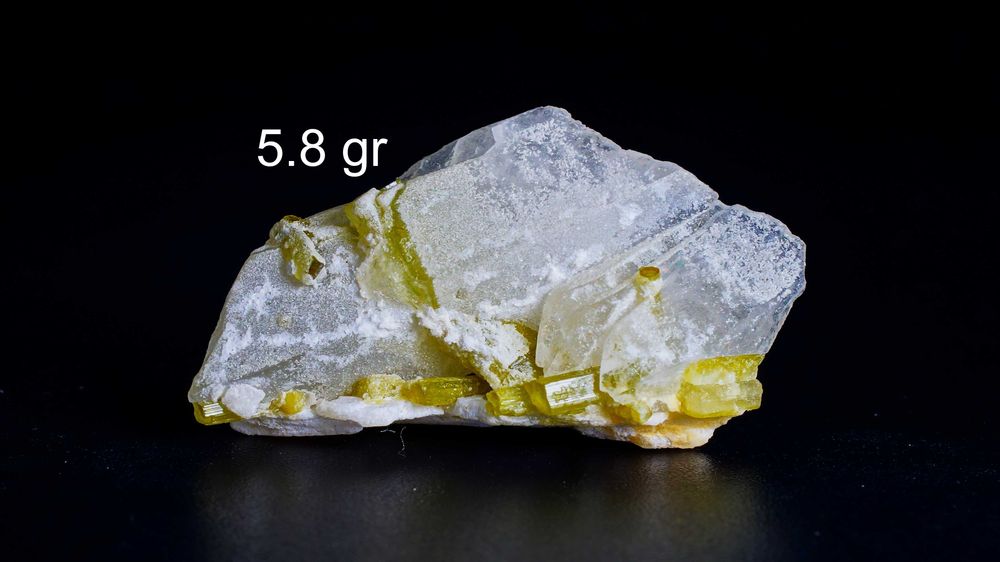 Turmalin Zielony Verdelit w Kwarcu |5.8gr| Minerał Surowy Kryształ