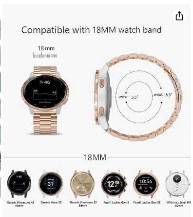 Pasek/bransoleta do Garmin Vivoactive 4/3S stal nierdzewna ANCEER