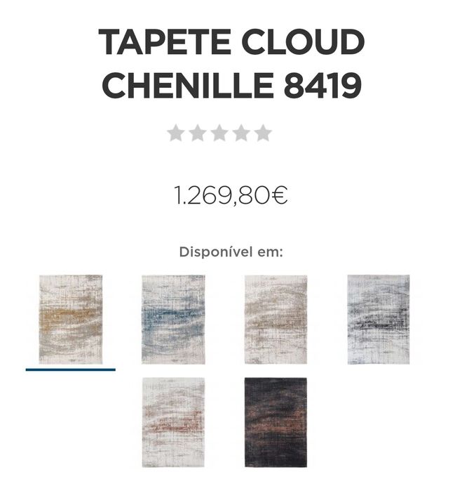 Tapete Cloud Chenille 2,3 x 3,3 Usado