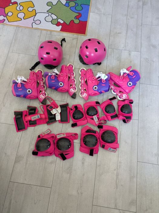 Rolki kask ochraniacze komplet 2X