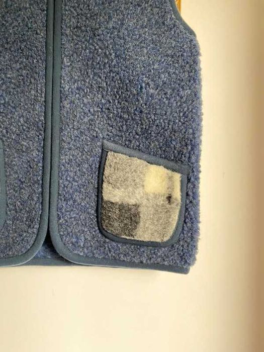 Kamizelka bezrękawnik nie merino wełna wełniana alwero wool granatowa