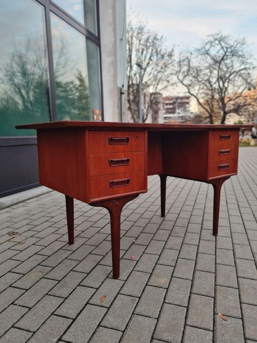 Biurko tekowe proj.Gunnar Nielsen Tibergaard,Dania lata 60,Mid century