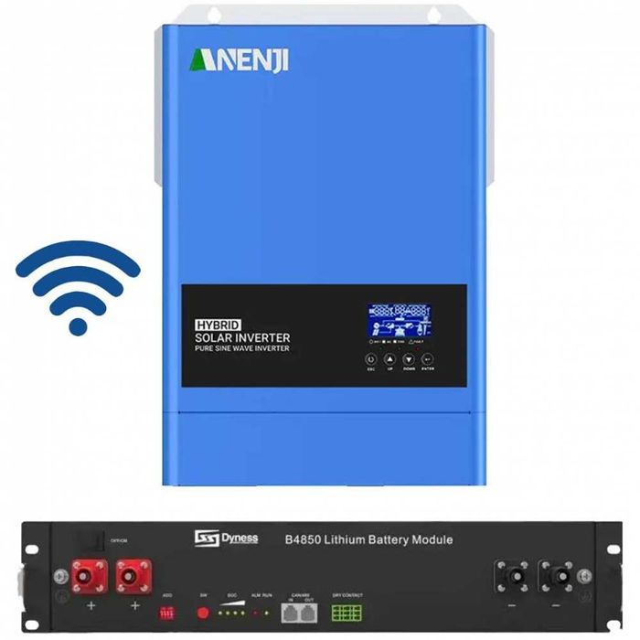 6,2 кВт Комплект Гібридний інверт. Anenji + акум. Dyness B4850 LiFePO4