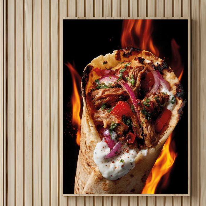 plakat reklamowy kebab, plakat kebab, plakat bar restauracja kebab