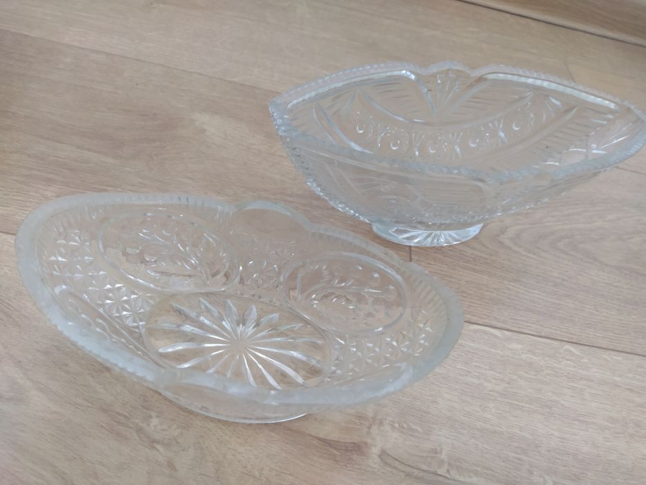 хрусталь Кришталева піала салатниця пара комплект