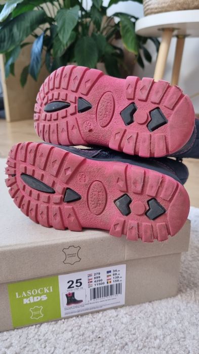 Buty kozaki zimowe Lasocki 25 chodzone 1 sezon