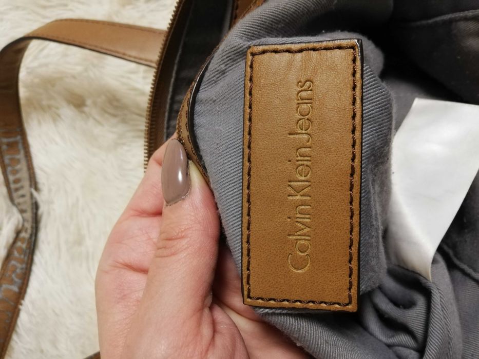 torebka Calvin Klein Jeans brąz torebka Shopper bag Calvin Klein Jeans