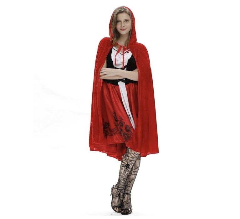 Strój Kostium Czerwony Kapturek Sukienka Cosplay dla dorosłych XL