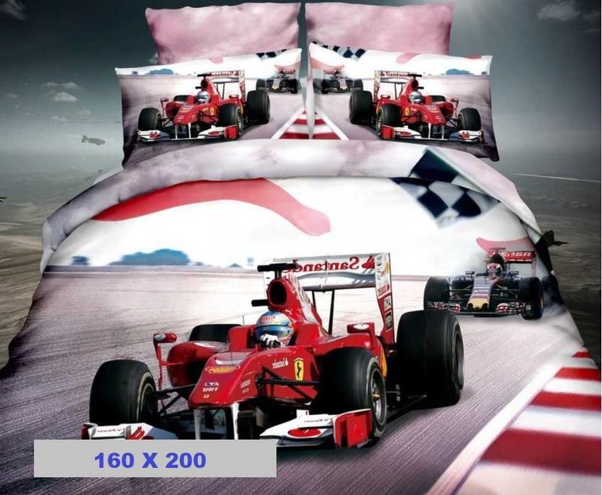 SUPER Pościel 3D SAMOCHÓD SPORTOWY 160X200 - wzór zgodny