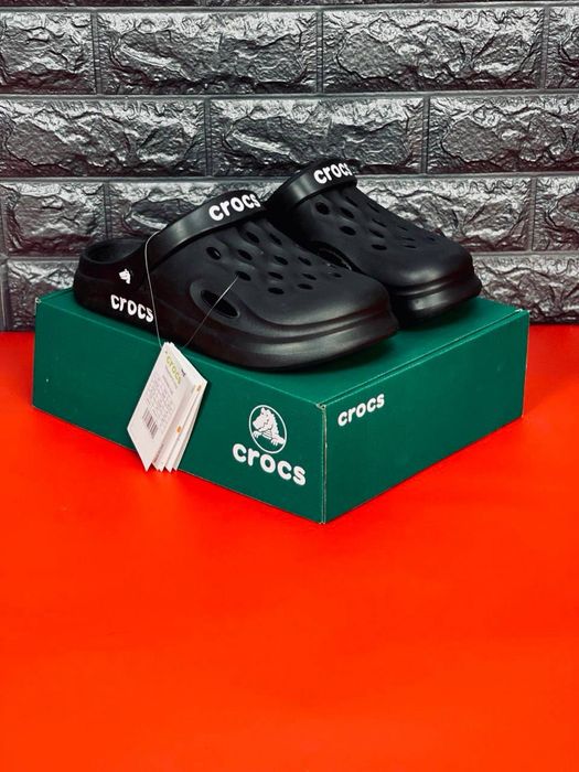 Черные мужские crocs/ кроксы пенка на лето шлепанцы crocs размер 40-46