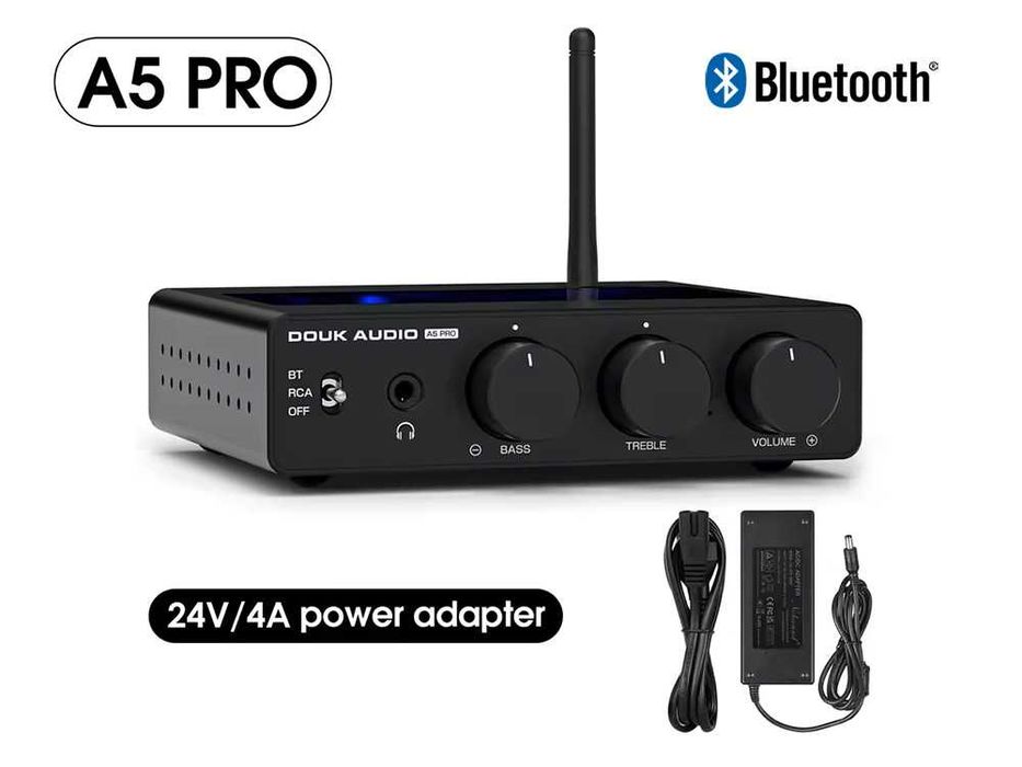 Douk Audio A5 PRO Stereo HiFi підсилювач D класу (TPA3255) + БЖ на Вибір!