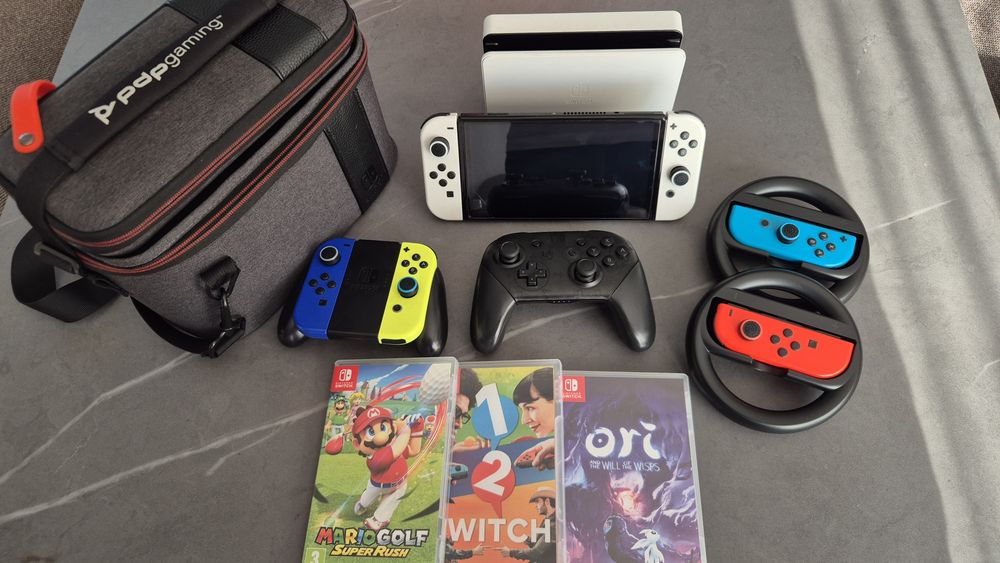 Nintendo Switch Oled + 512GB - bogaty zestaw