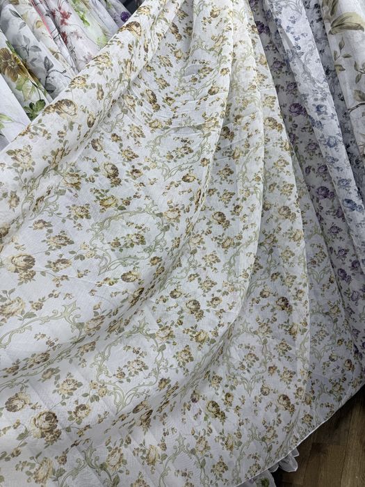 Тюль батист тюлі штори бамбук льон штори мікровелюр блекаут пошив